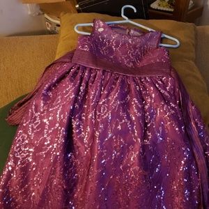 Little girls purple sequin dress